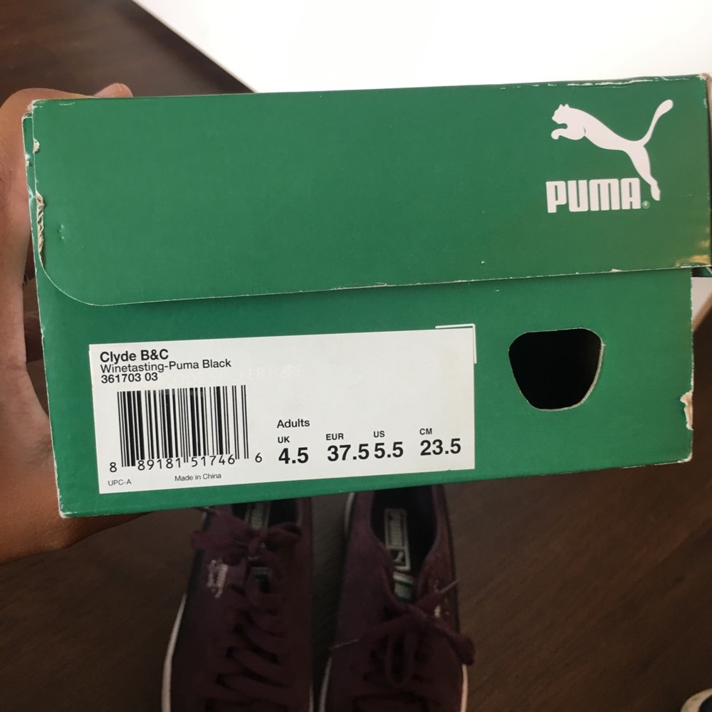 Purple Puma Sneakers Shoes